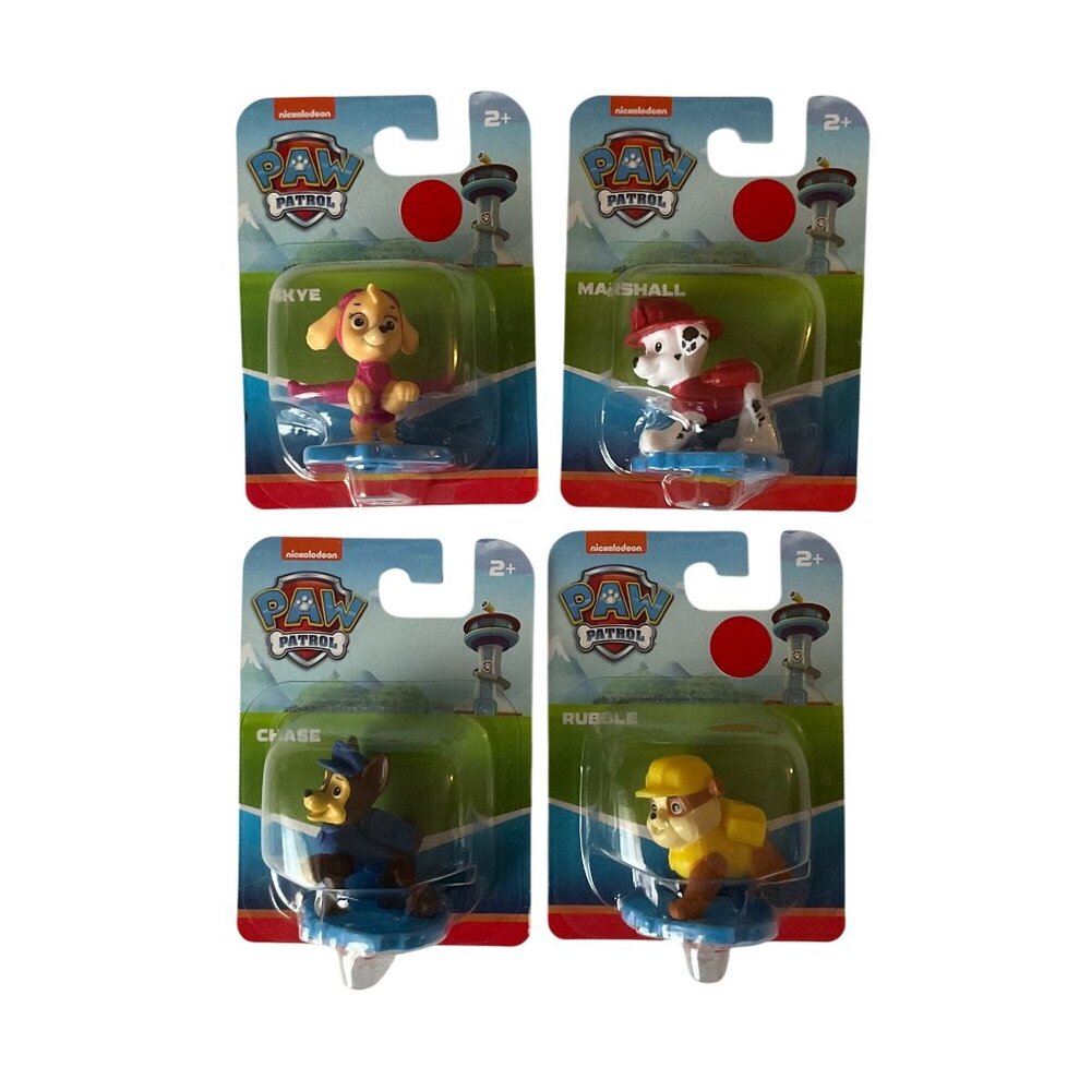 Paw Patrol Mini Figures – Chase, Marshall, Skye & Rubble (Basket Stuffer) - Picture 1 of 2